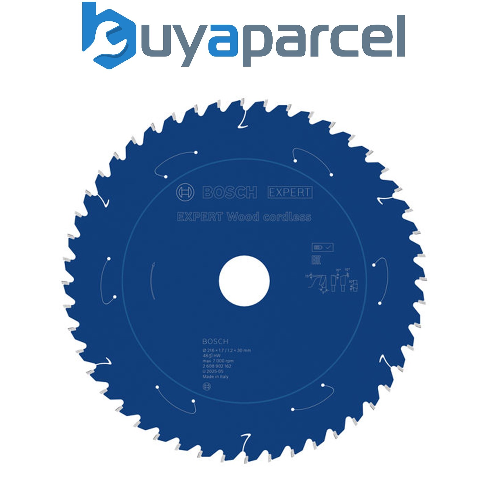 Bosch EXPERT Wood cordless Circular Saw Blade 216x 1.7/1.2 x 30mm T48 2608902162