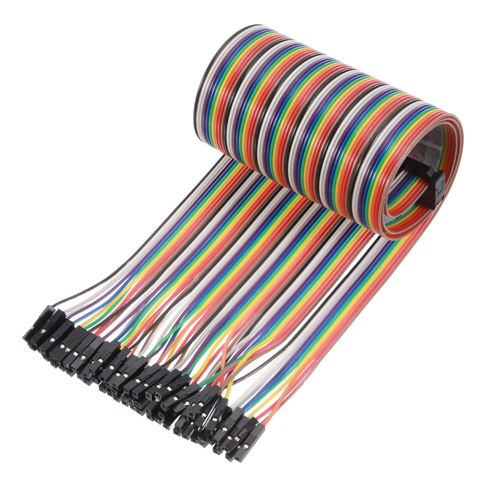 1 Pcs IDC Rainbow Wire FC-Female to 60P 19.6 Inch Length 2.54mm Pitch