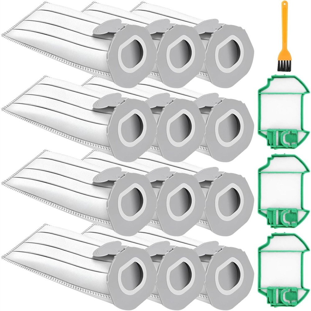 Pack of 12 VK7 Vacuum Cleaner Bags for Kobold FP7 VK7 with 3 Motor 1887