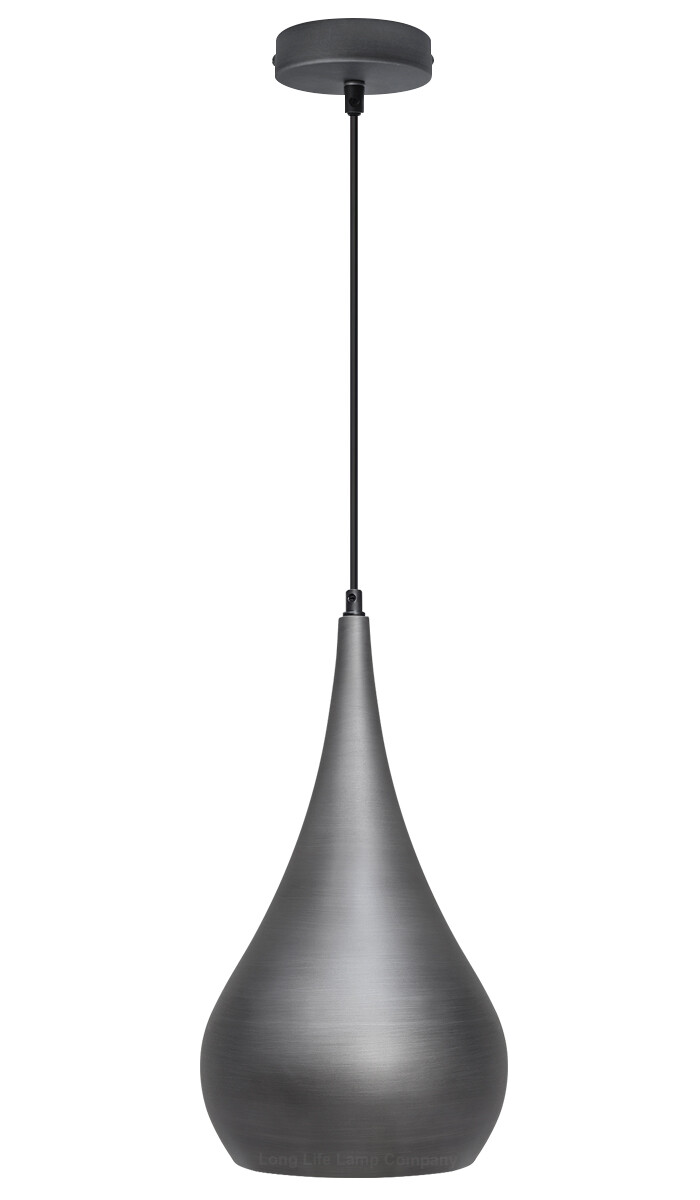 Retro Style Metal Ceiling Hanging Pendant Pewter Light Shade Modern Design M0124