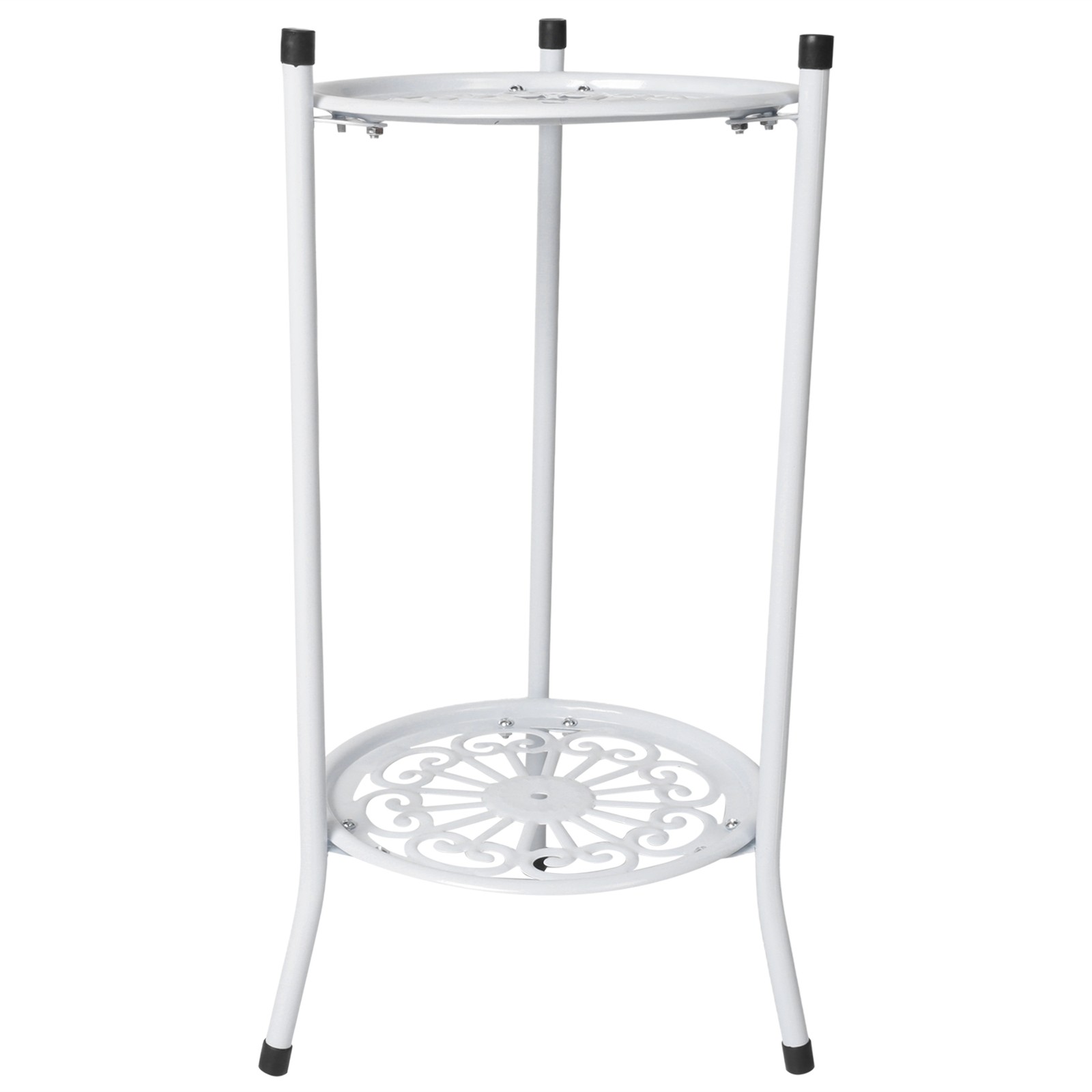 Two-Layer Elegant Metal Plant Stand Shelf Potted Plant Holder Modern Tall4043