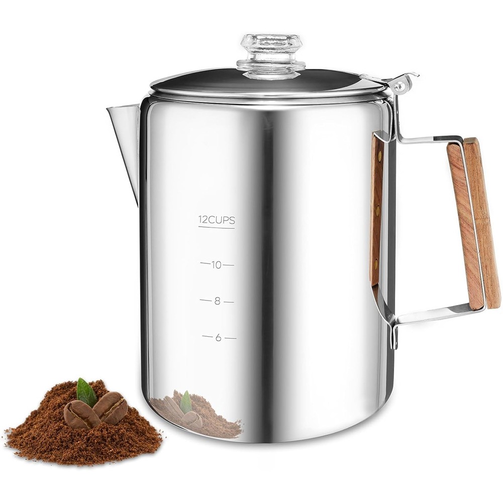 Coffee Pot Stovetop Coffee Maker Percolator Campfire Coffee Pot Stainless6438