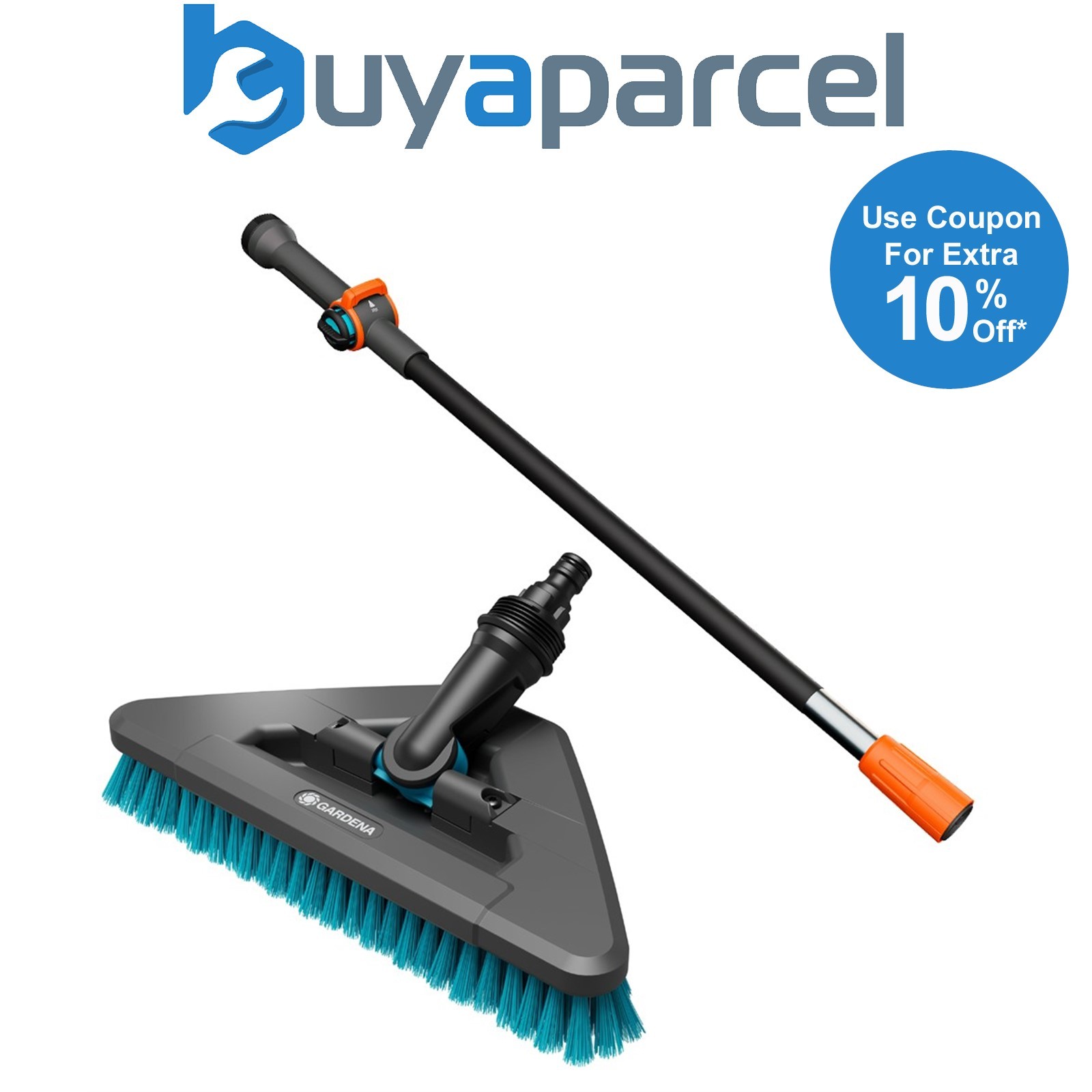 Gardena Cleansystem Handle Brush Hard Flex Corner Angled Patio & 90cm Handle