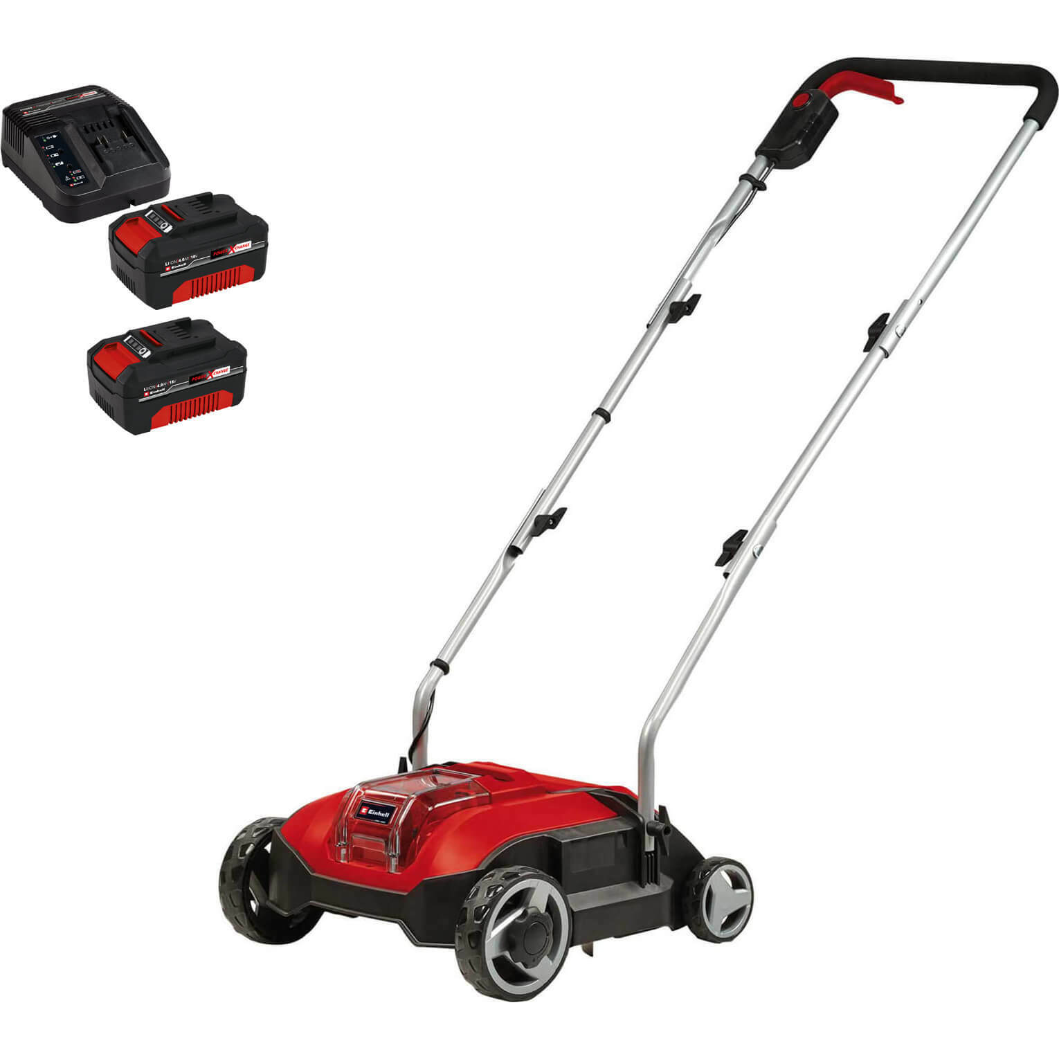 Einhell GC-SC 18/28 Li 18v Cordless Brushless Lawn Scarifier 280mm 2 x 4ah Li-io