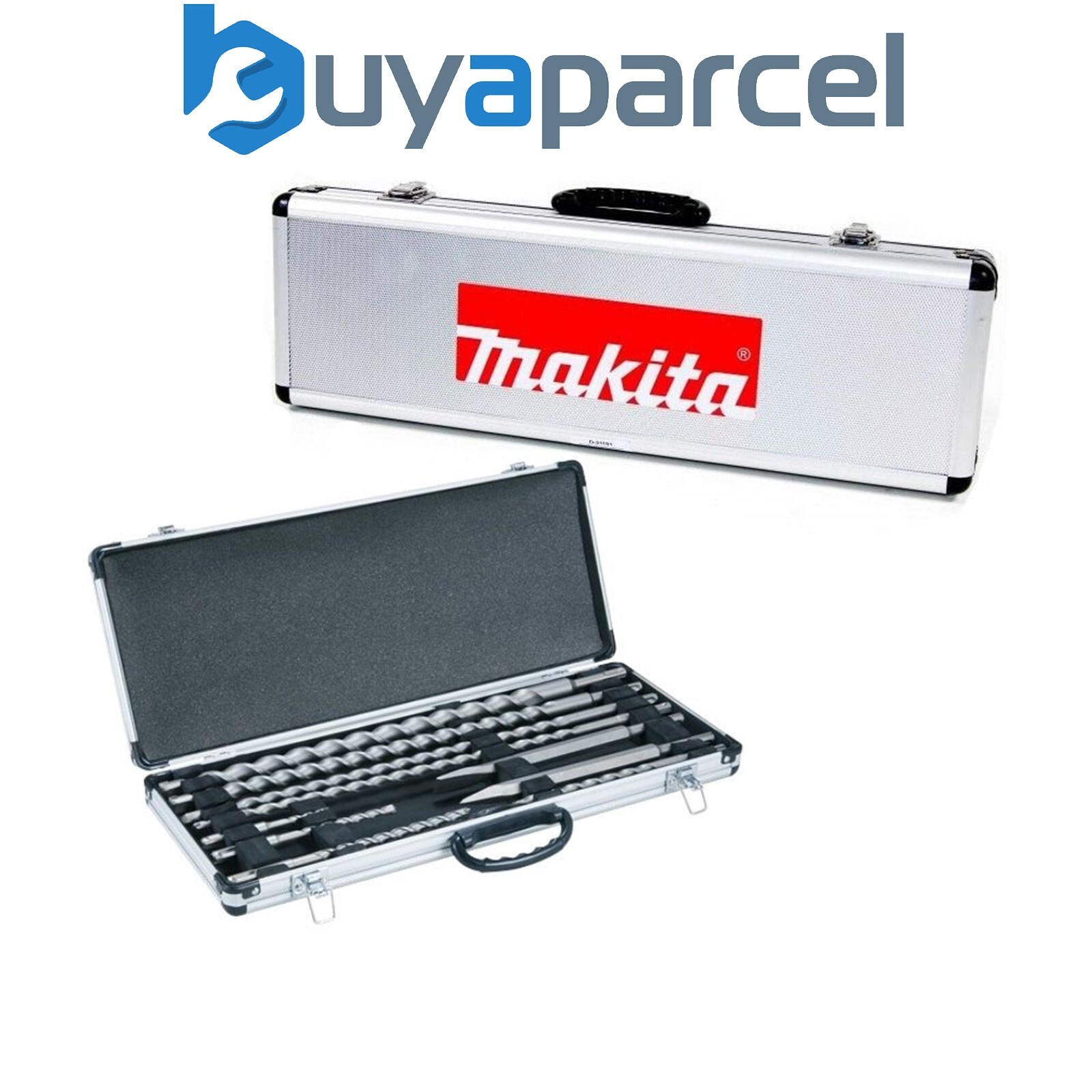 Makita D-21191 10 Piece SDS Plus Drill Bit + Cold Point Chisel Set + Metal Case