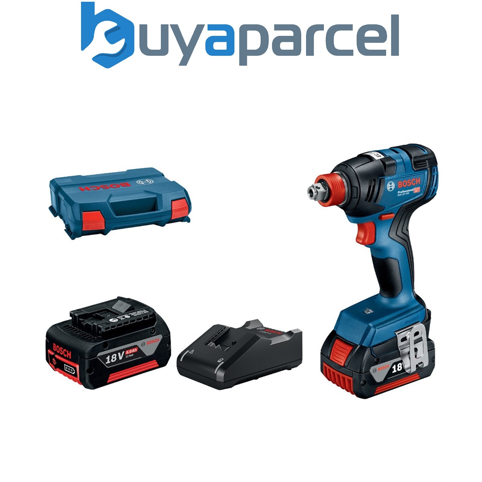 Bosch GDX18V-200 18V Impact Driver Brushless GDX18V200 & 2 x 5.0Ah Batteries