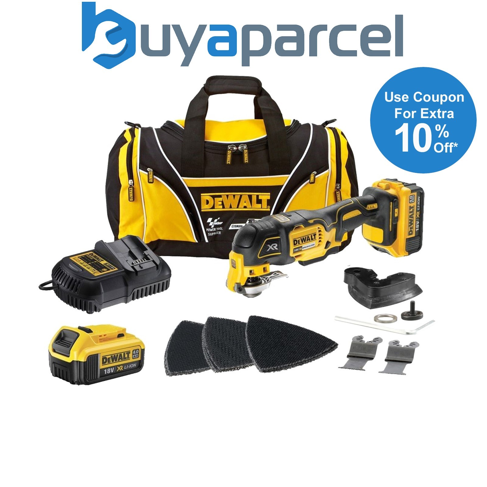 Dewalt DCS355M2 18v XR Cordless Brushless Oscillating MultiTool & 2 x 4.0Ah Batt