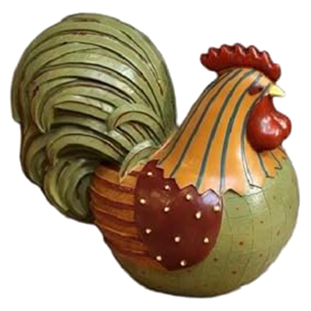Chicken Statue, Resin Rooster Statue, Cute Animal Sculpture Decoration,1923