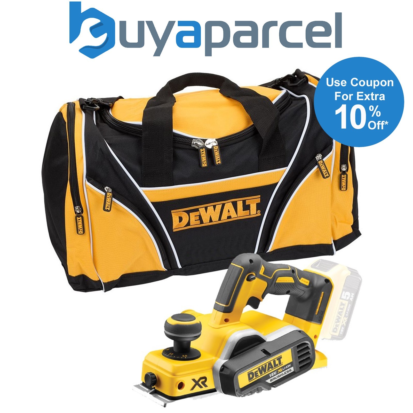 Dewalt DCP580N 18v XR Cordless Brushless Planer Bare Unit + Tool Bag