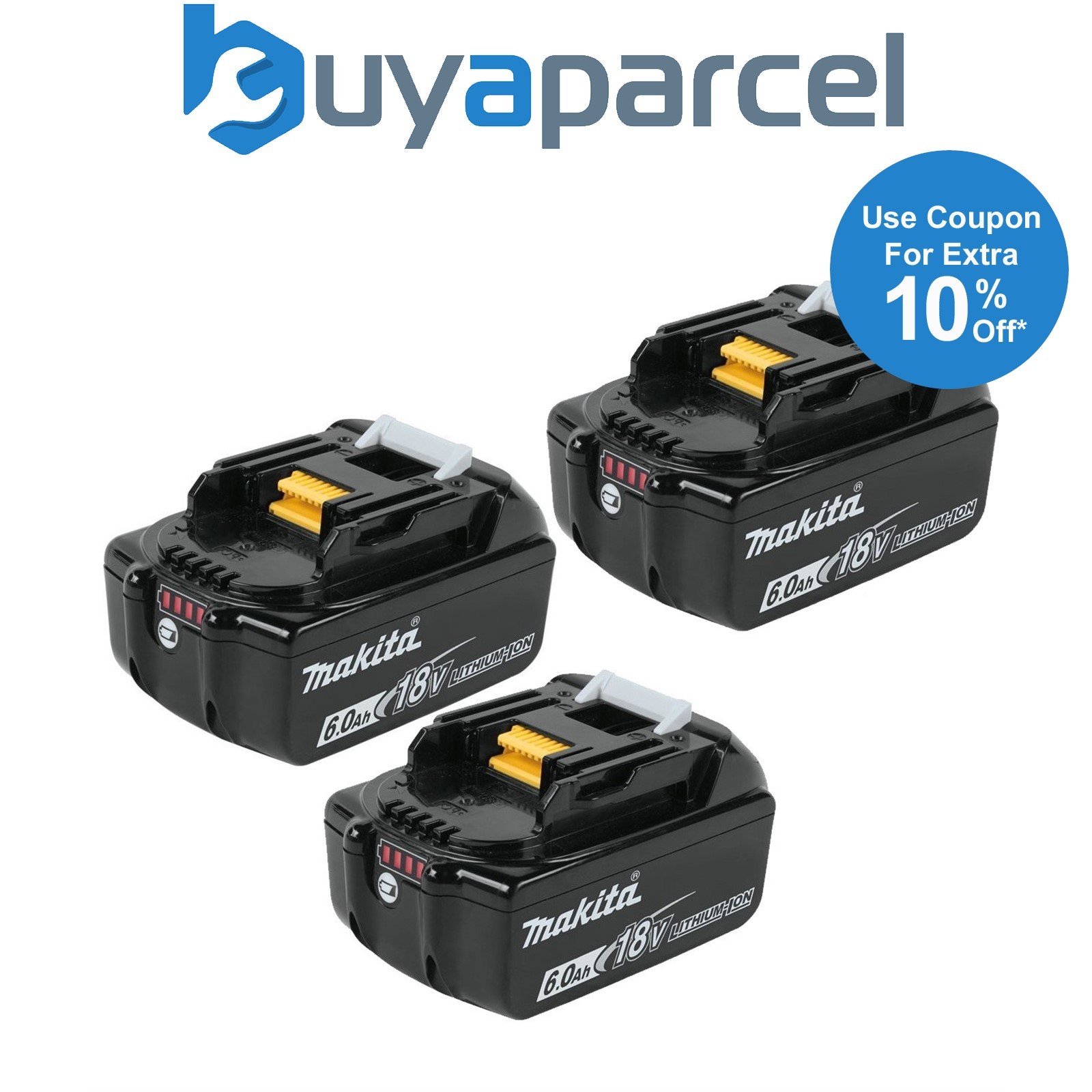 3x Genuine Makita 18V 6.0Ah Li-Ion LXT Battery BL1860 6AH New Star Battery