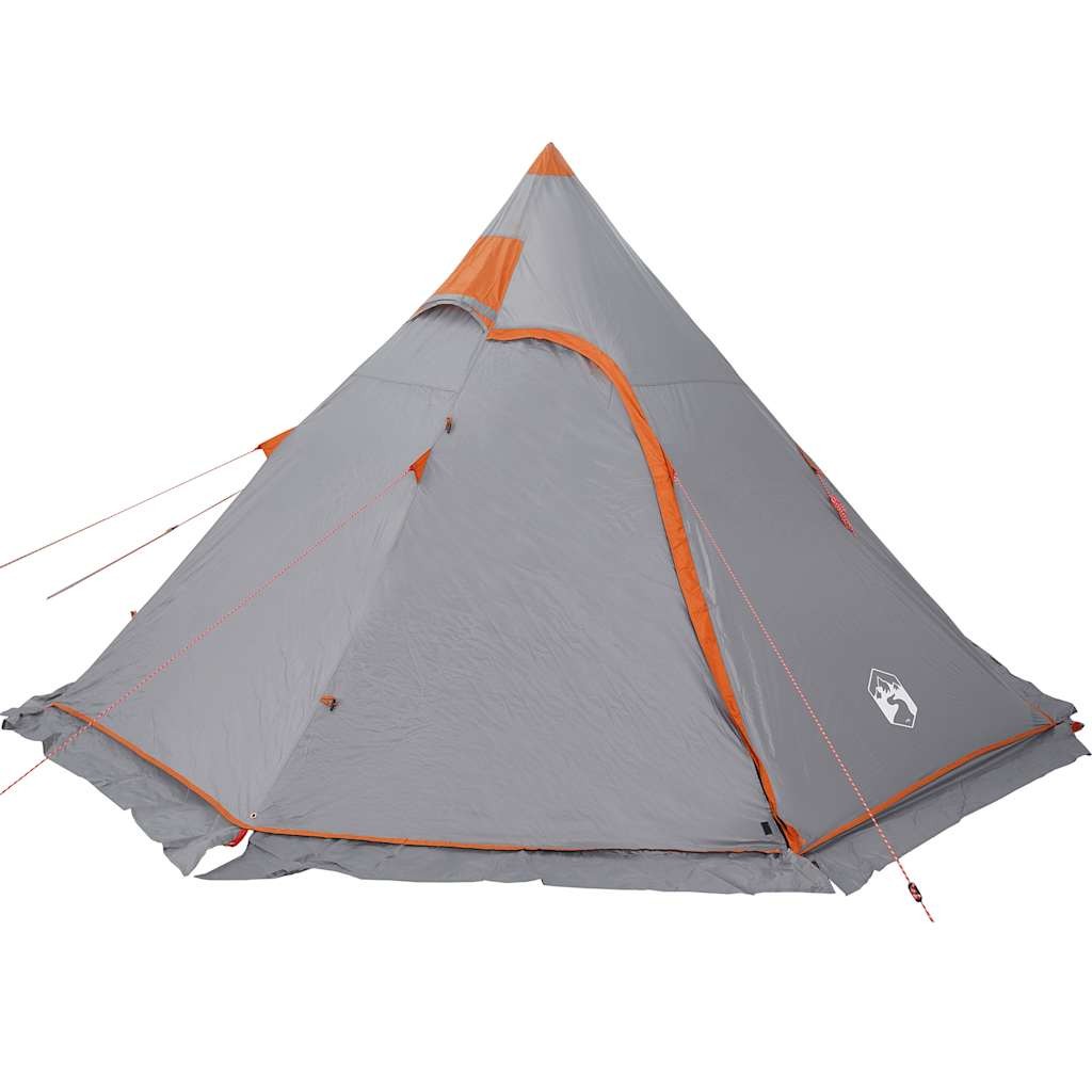 Camping Tent Tipi 5-Person Lightweight Dome Grey Waterproof vidaXL