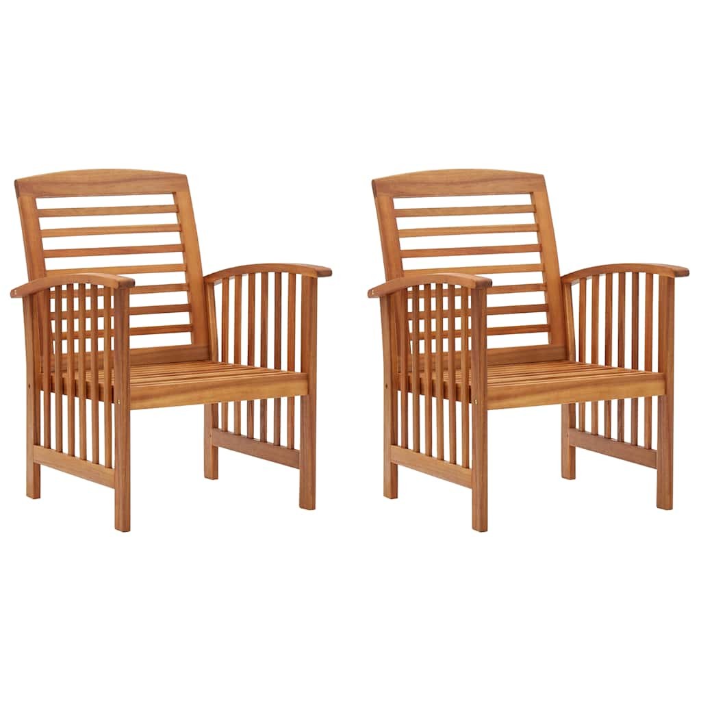 Garden Chairs Wooden Outdoor Dining Seat Armchair Solid Acacia Wood vidaXL