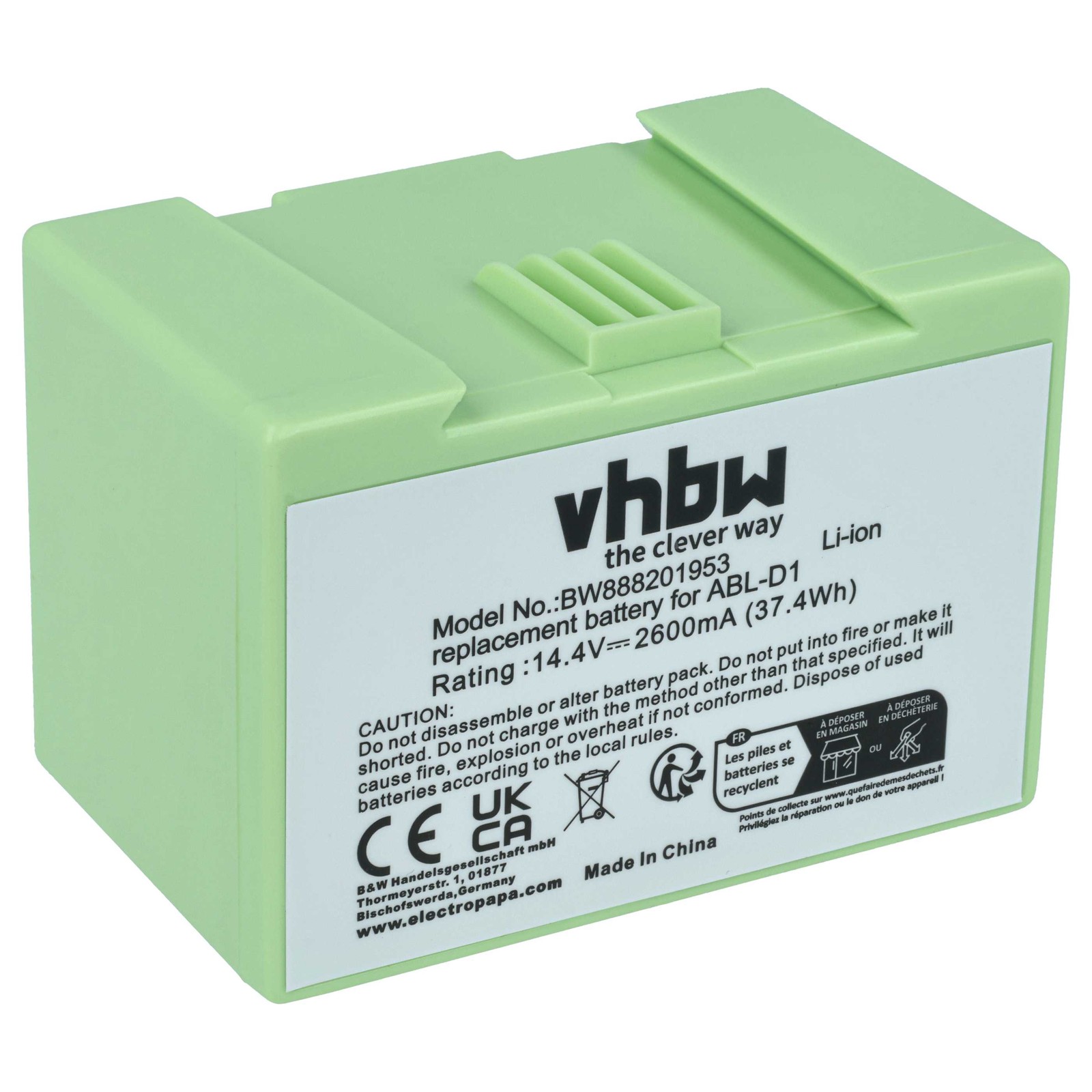 Battery for iRobot Roomba i715640 i7158 i7550 i715840 i755020 2600mAh 14.4V