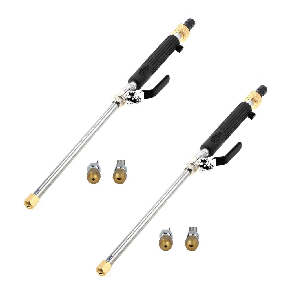 2X(Black Garden Hose Washer Upgraded Nozzle, High Pressure Water Tool,8801