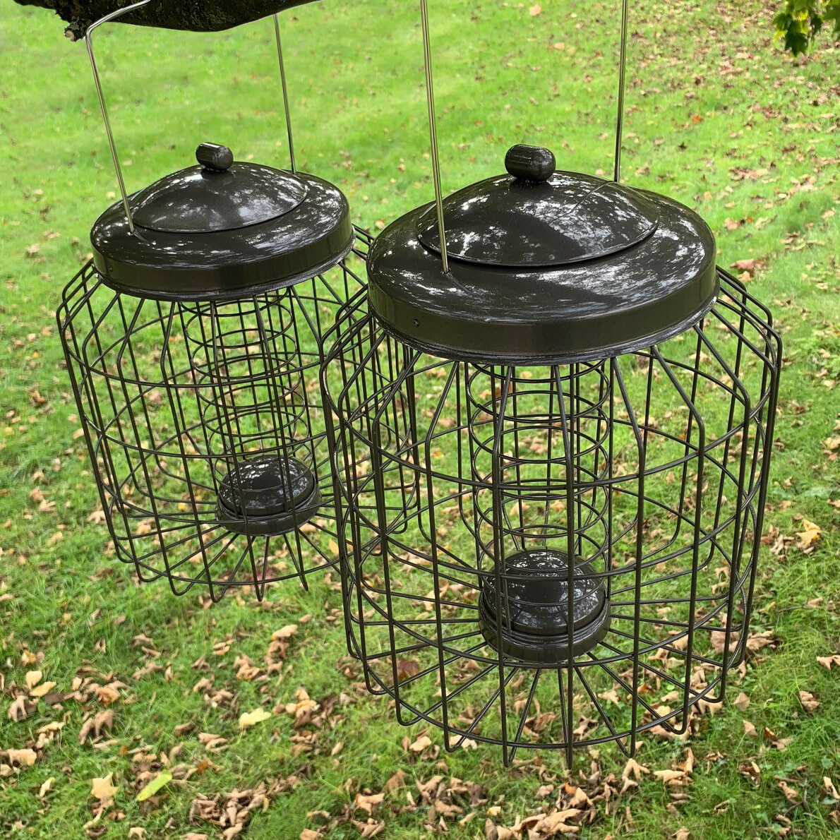 Squirrel Proof Hanging Bird Suet Fat Ball Feeder Heavy Duty Wild Birds- Set of 2