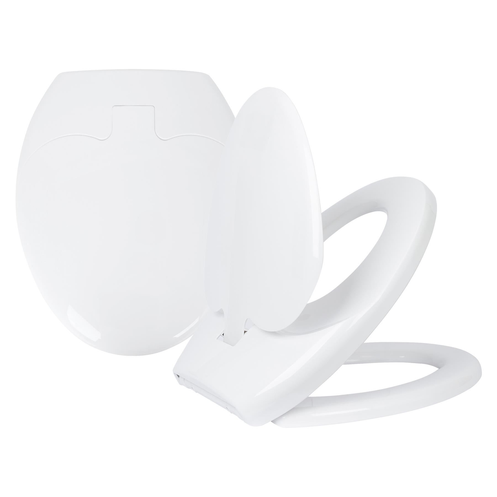 2x White Soft Close Family Toilet Seats Child-Friendly Shape Bathroom WC Top
