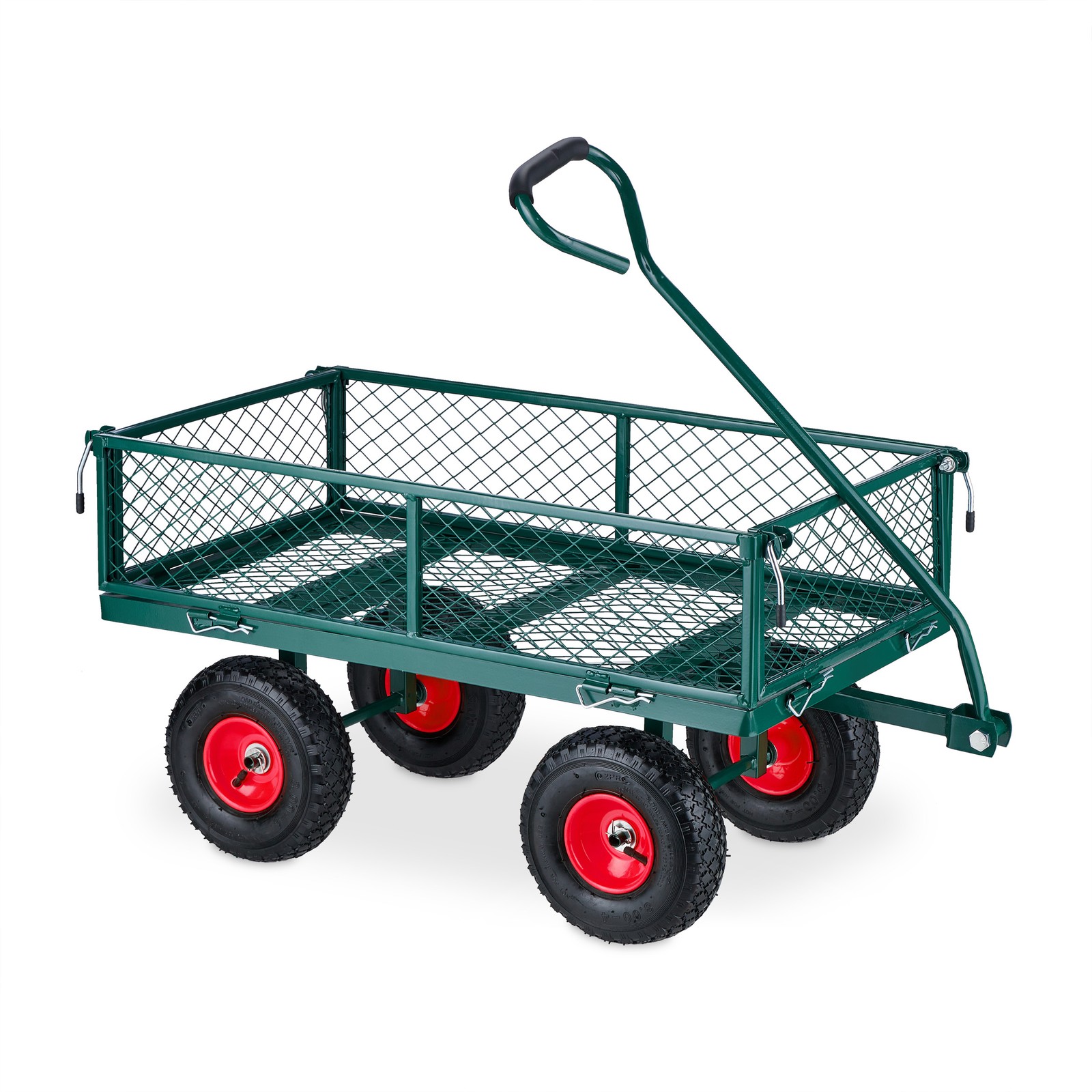 Trolley cart Collapsible Wagon Portable Handcart 200 kg Pneumatic Wheels