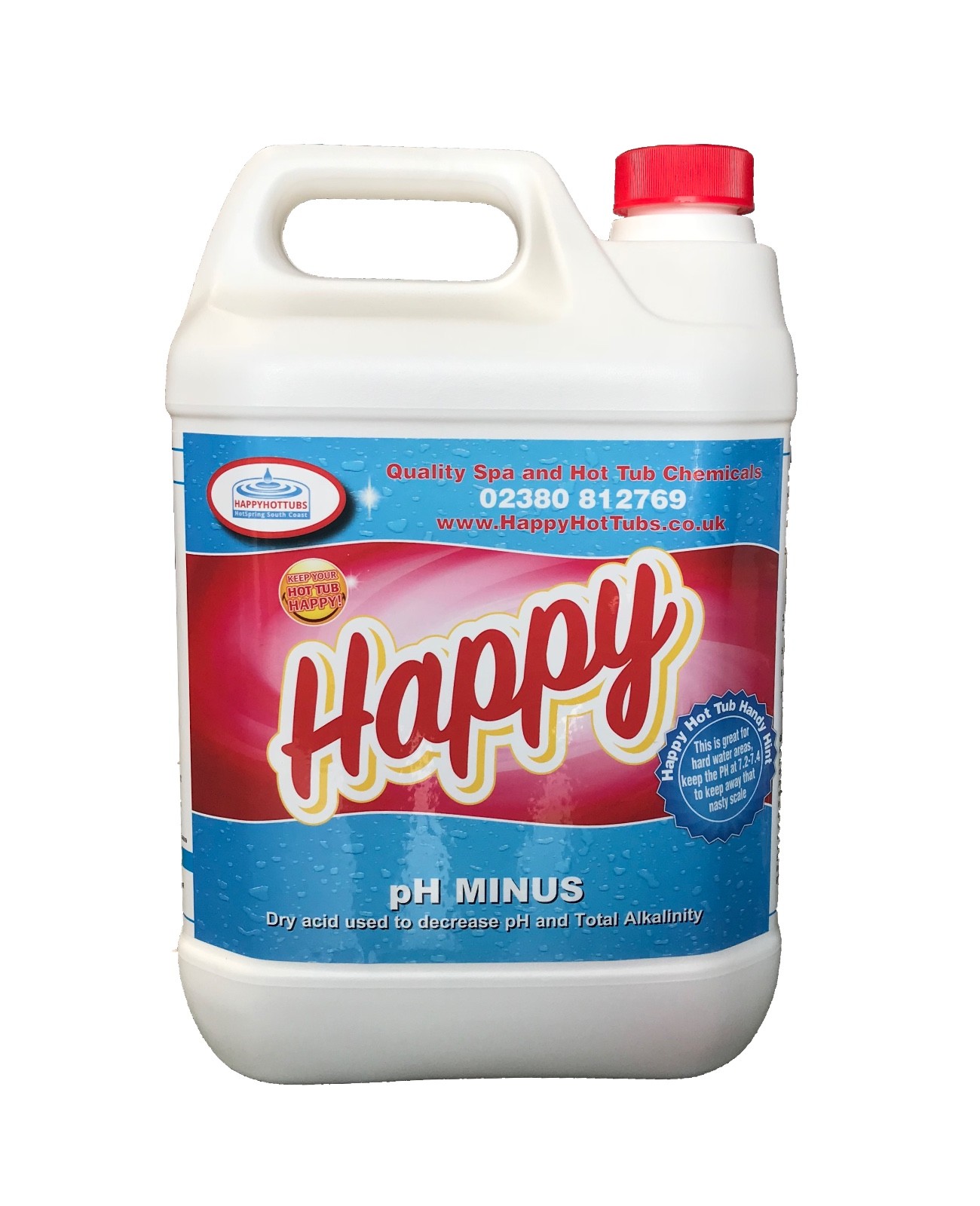 PH- Minus 7kg Happy Hot Tub Swimming Pool Dry Acid Reducer Total Alkalinity Down