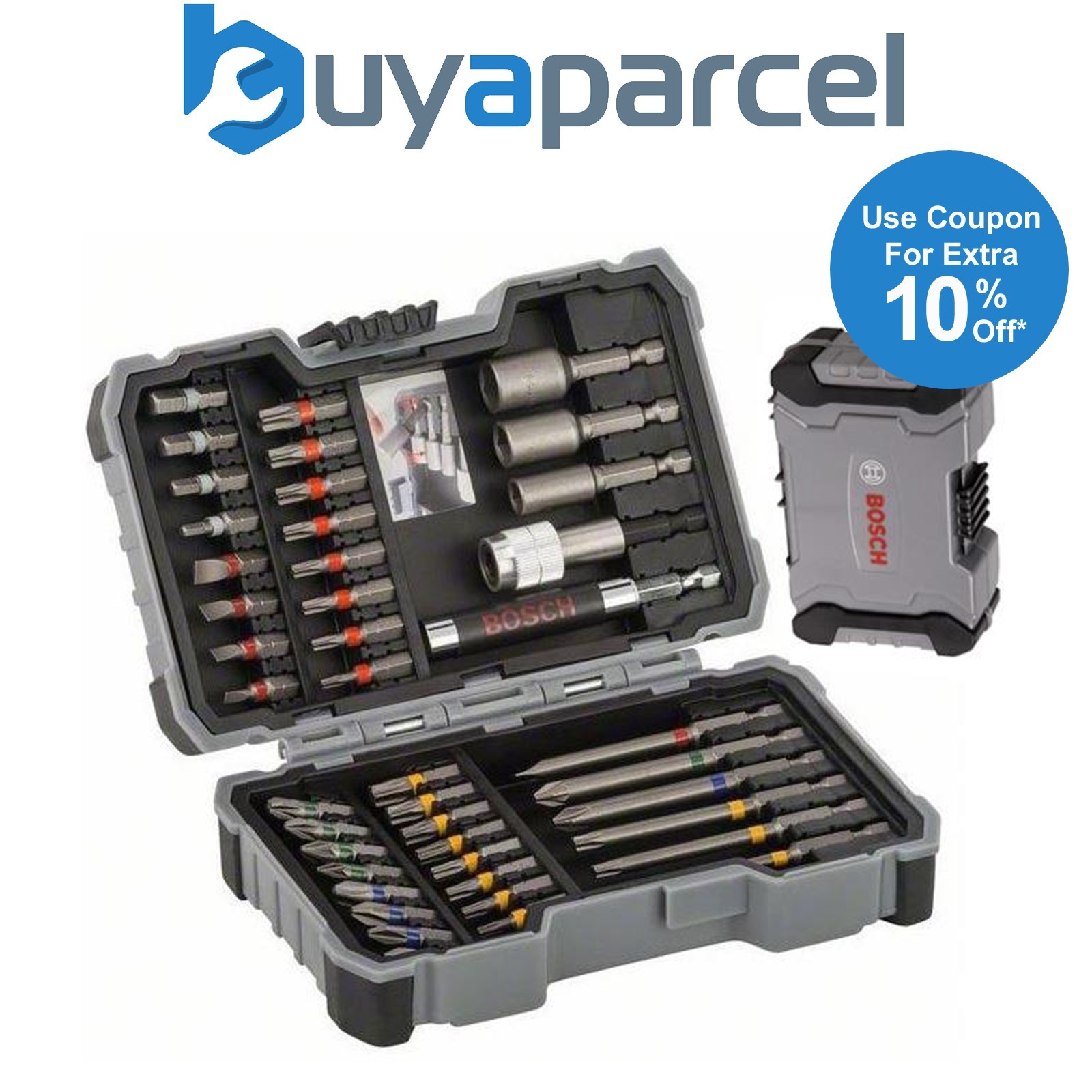 Bosch 2607017164 43 Piece Screwdriver Bit Set & Nutsetter Nut Driver In Case