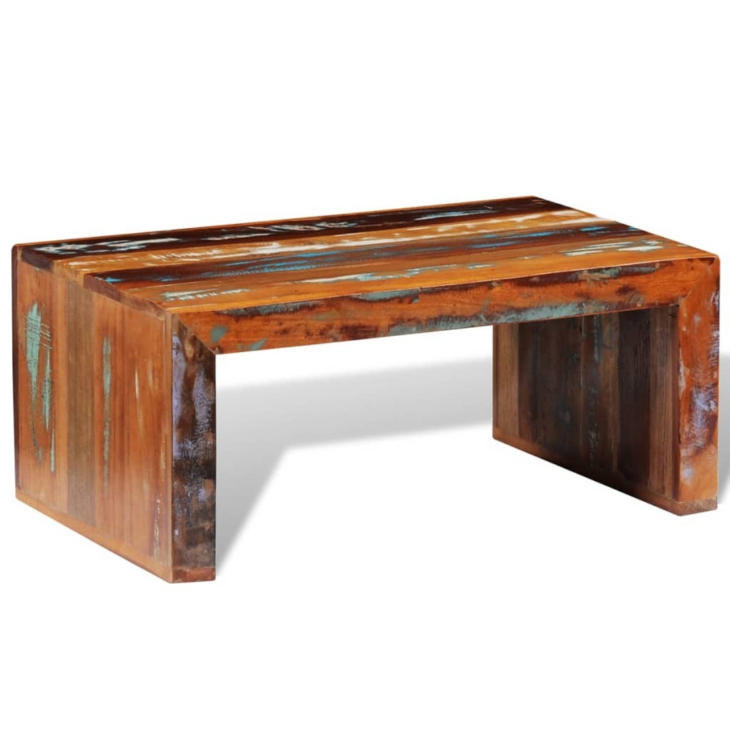 Antique-style Reclaimed Solid Wood Handmade Coffee Side Table Retro Tea vidaXL