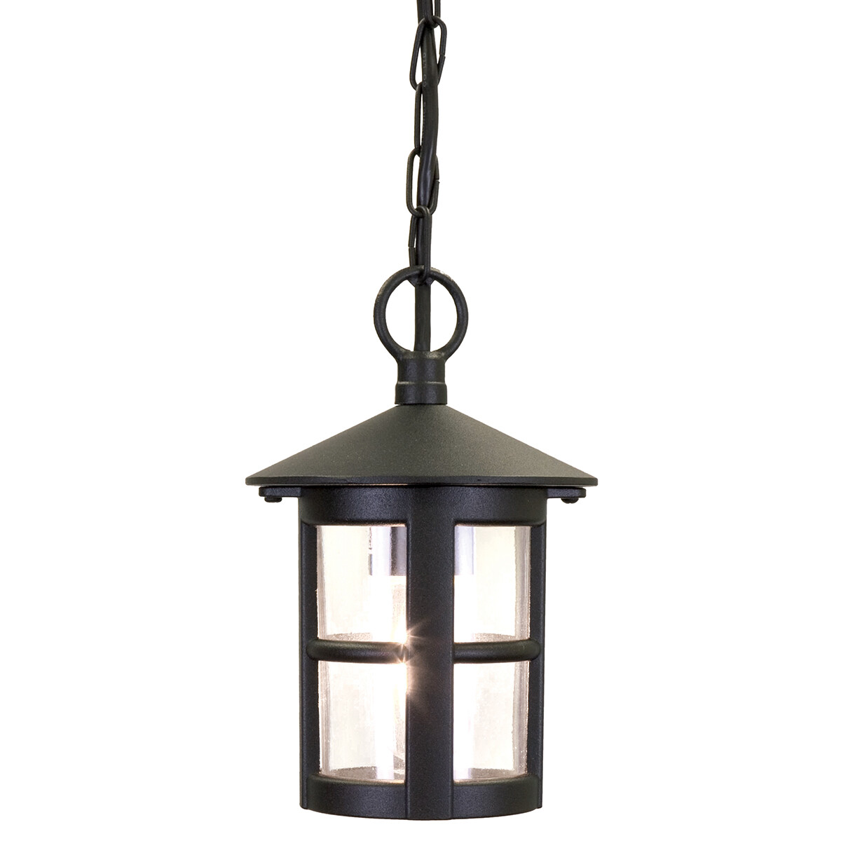 IP43 1 Bulb Chain Lantern Light Black LED E27 100W Bulb External d00203