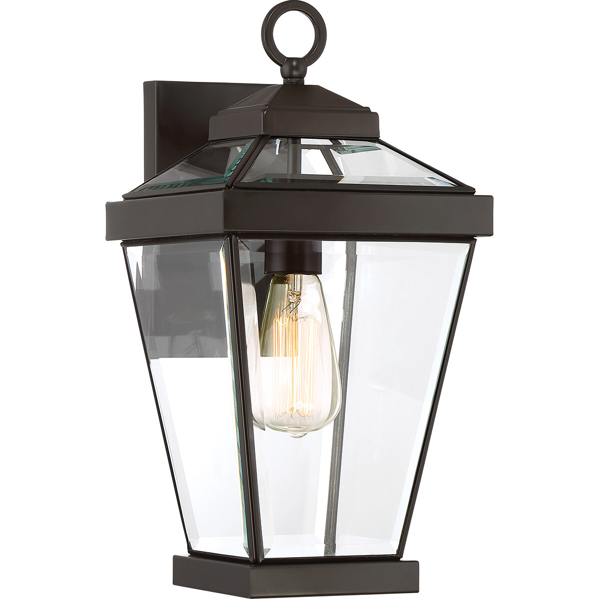 Outdoor IP44 1 Bulb Wall Light Lantern Western Bronze LED E27 60W d02333