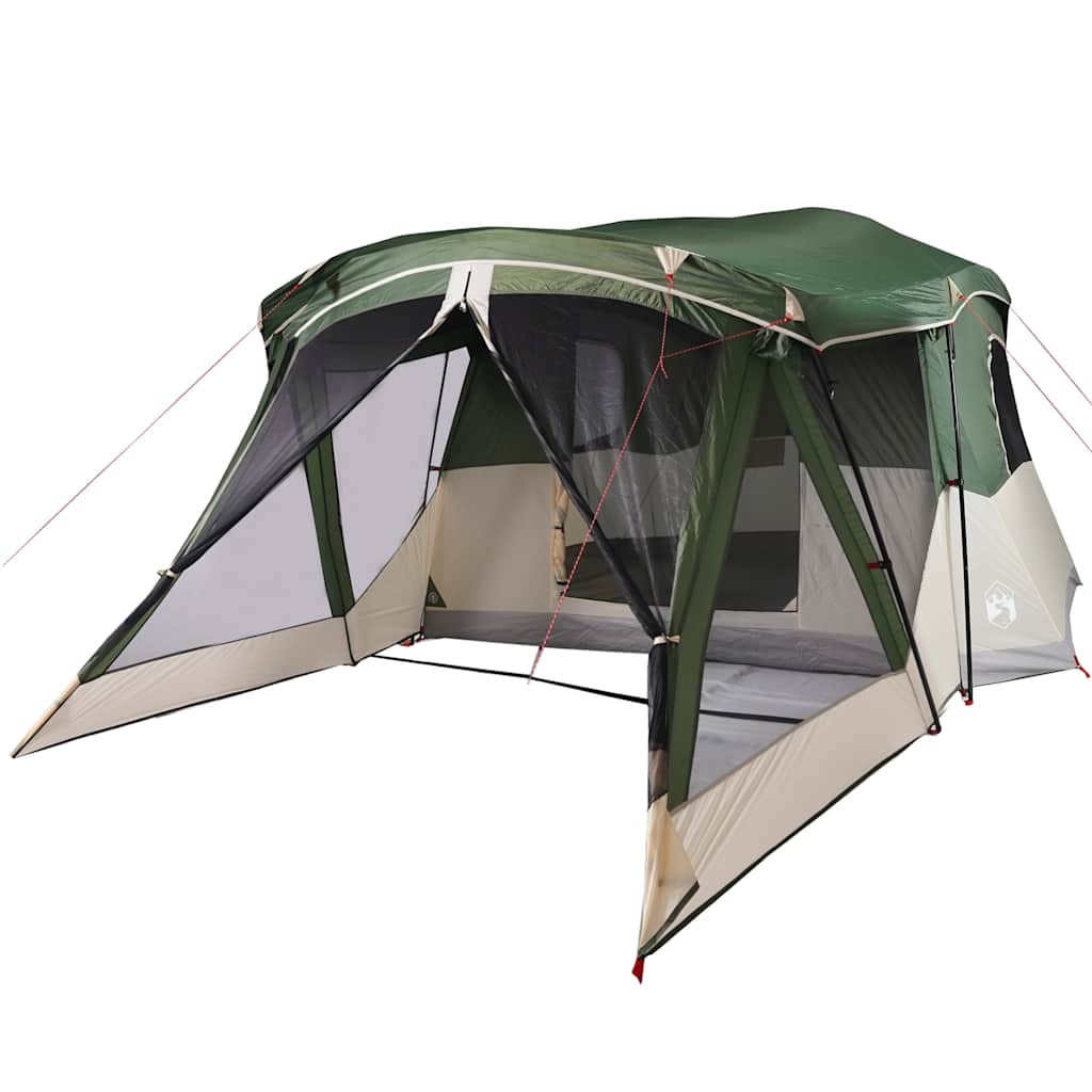 Camping Tent with Porch 4-Person Lightweight Dome Green Waterproof vidaXL