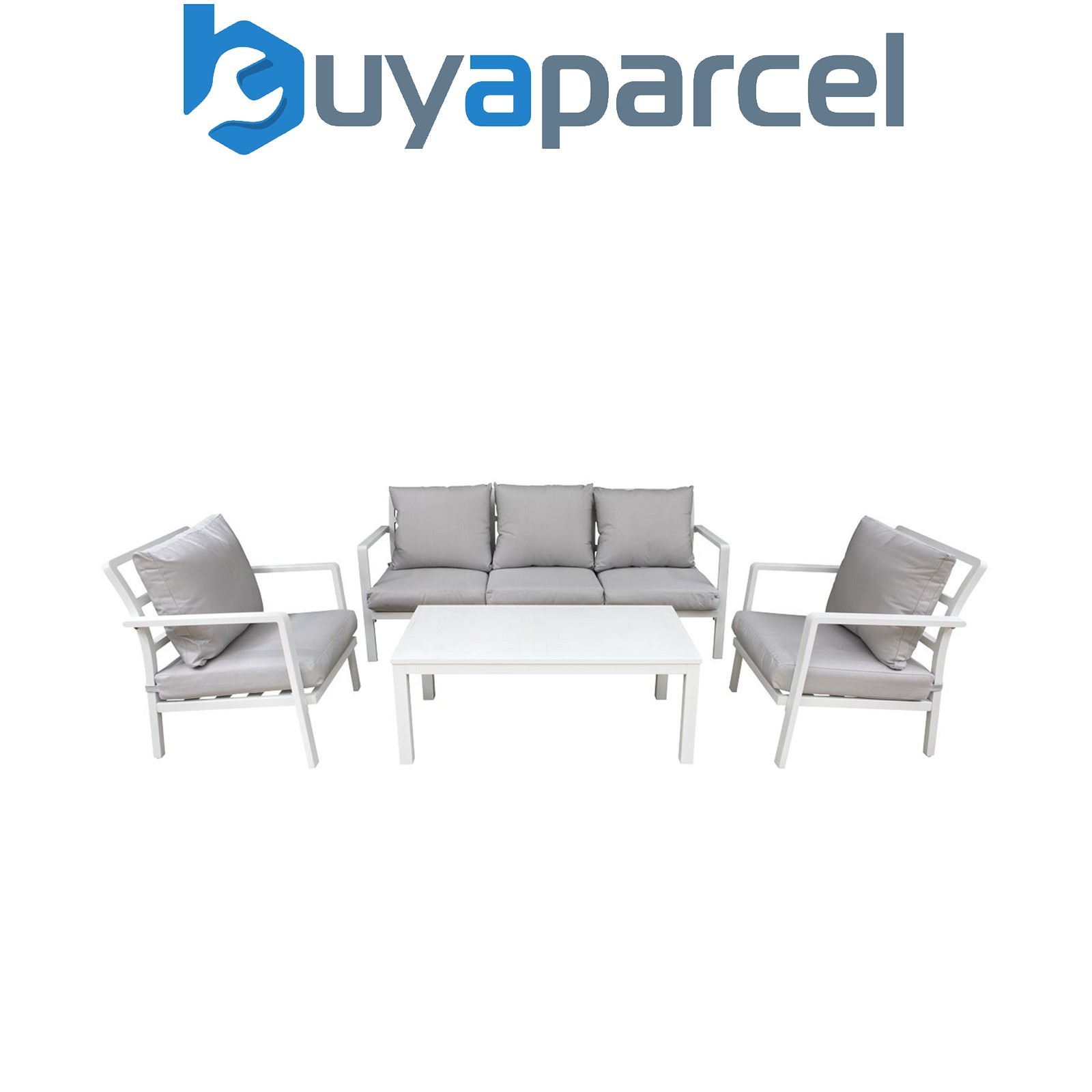 Sealey DG52 Dellonda Kyoto Aluminium Outdoor Sofa & Coffee Table Set 4pc