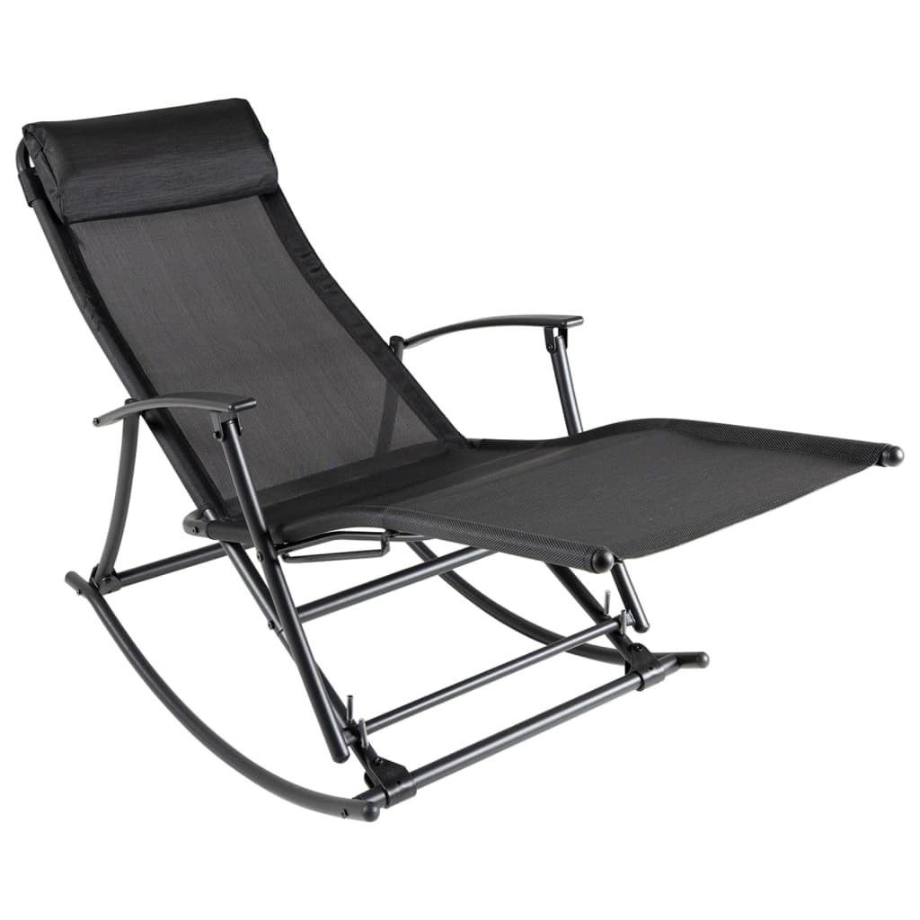 Foldable Reclining Outdoor Garden Patio Rocking Chair Sun Lounger Seat Camping v