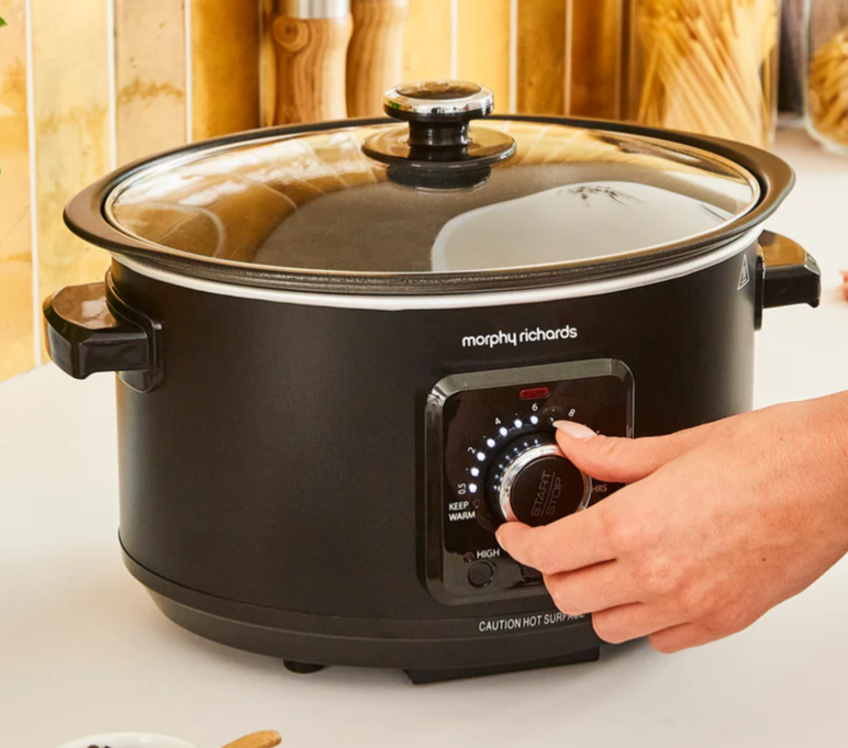 Morphy Richards Easy Time 3.5L Slow Cooker 460012 163w - Black - Dishwasher Safe