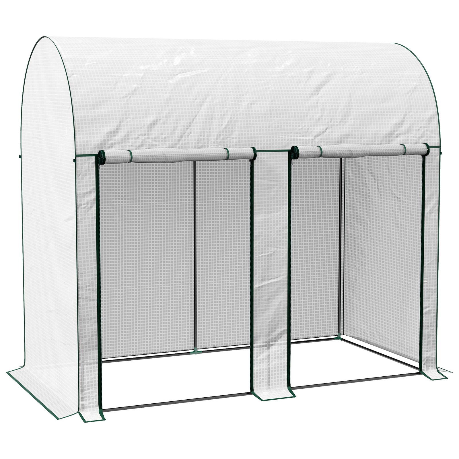 Outsunny 200 x 100 x 178cm Small Tomato Greenhouse with Roll-up Zipped Doors