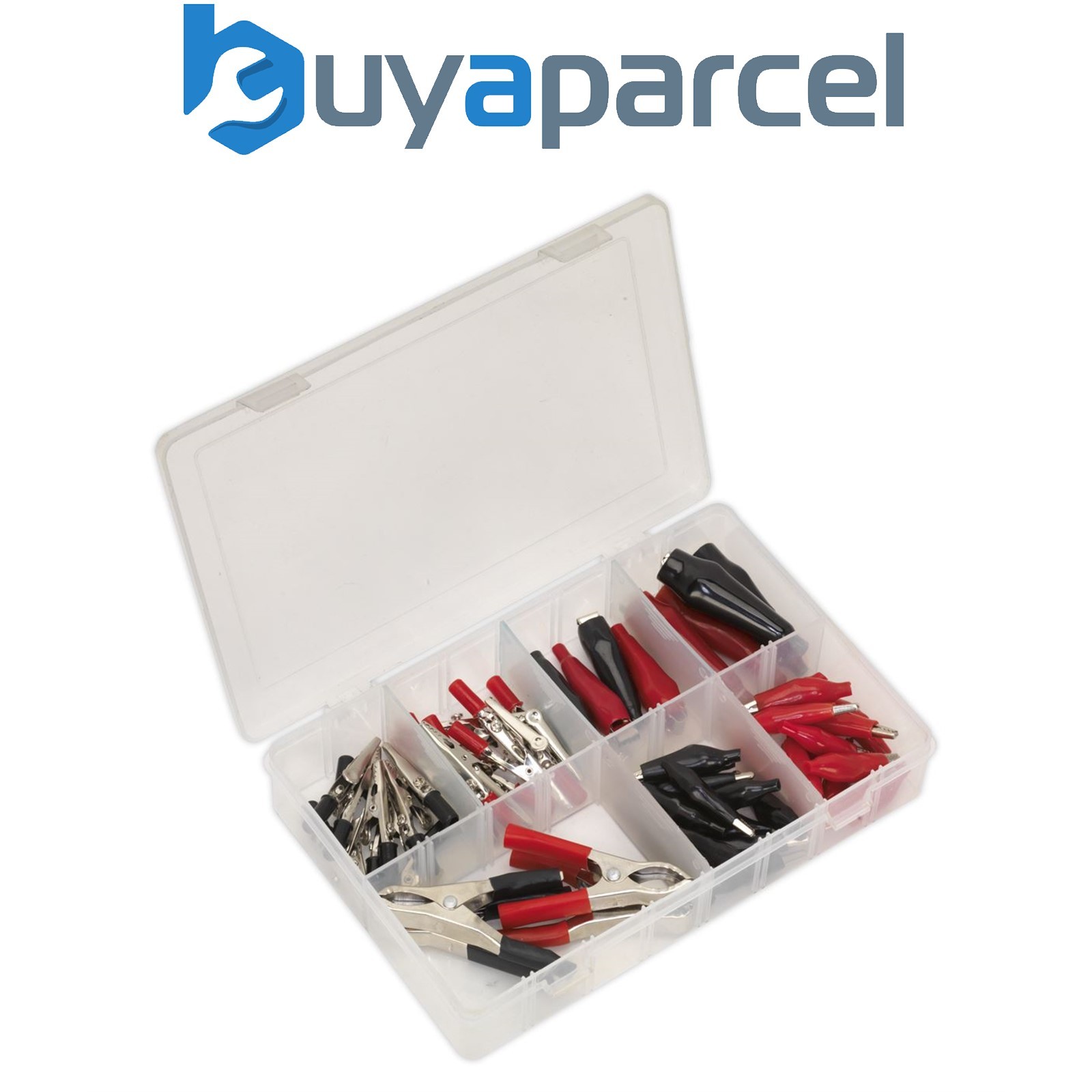 Sealey AB023CA Crocodile Clip Assortment 60pc - Black & Red