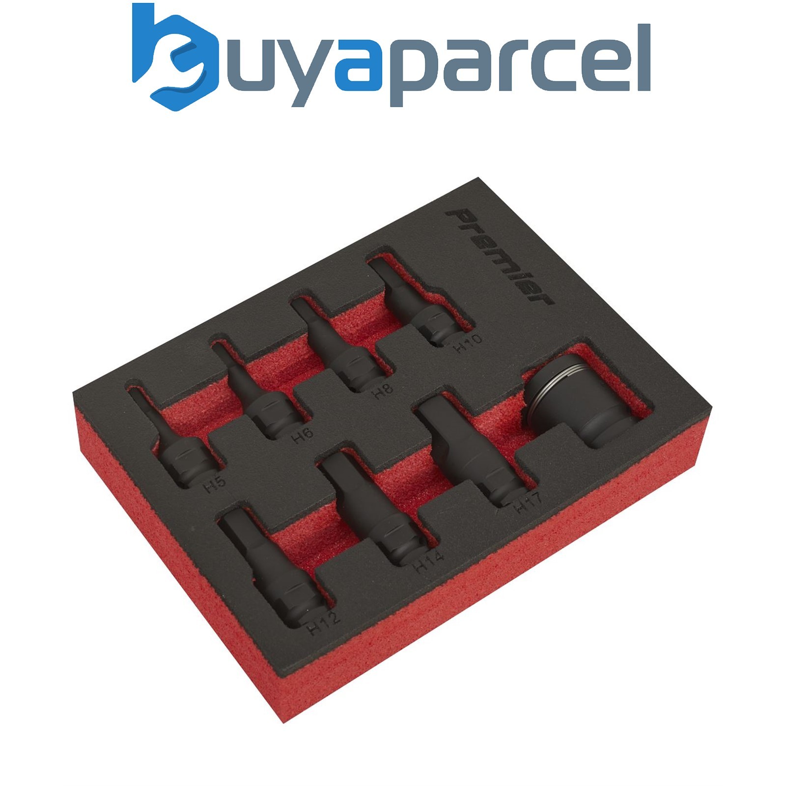 Sealey AK5620 Premier Hex Impact Socket Bit Set 3/8"Sq Drive 8pc