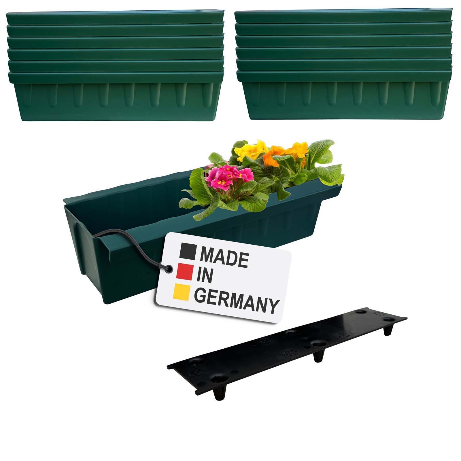 Pallet Flower Box 12X Dark Green Insert For Hanging Plant Box