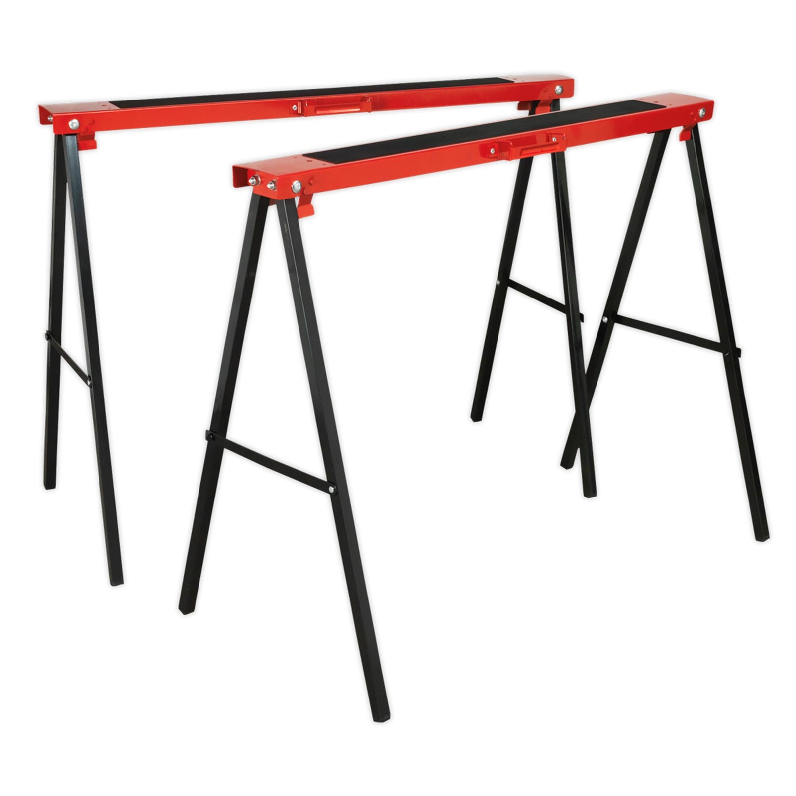 Sealey Fold Down Trestles Pair 100kg Capacity per Trestle Steel Workshop Garage
