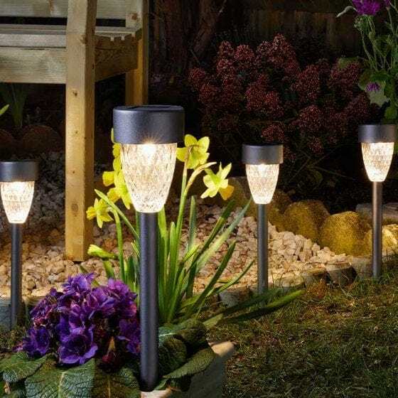 Smart Garden Cygnus Stake Light 4 Pack Solar Powered Warm White 5 Lumen