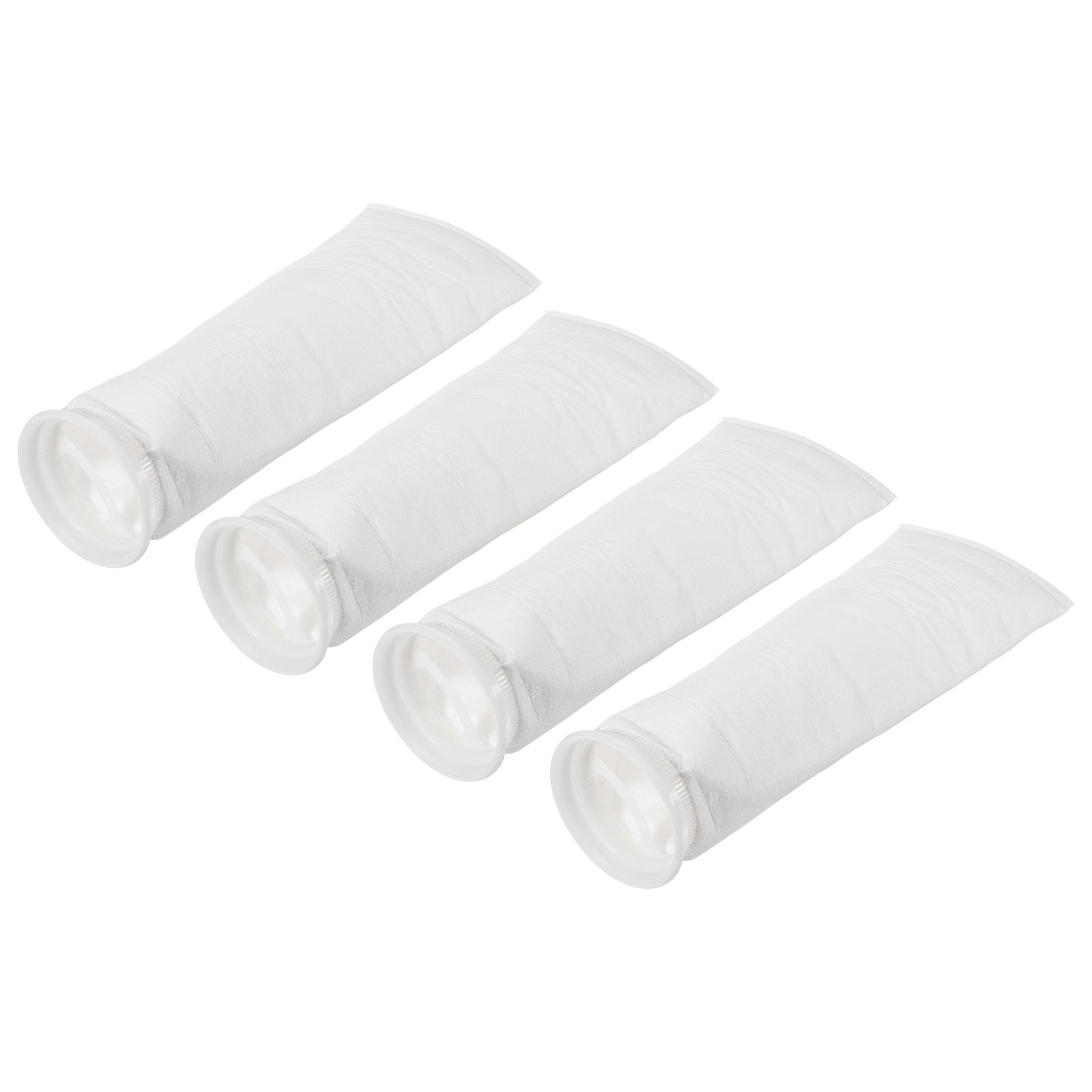 4 Packs 4 Inch Ring Filter Socks 5 Micron Mesh Bags Pool Skimmer Basket White