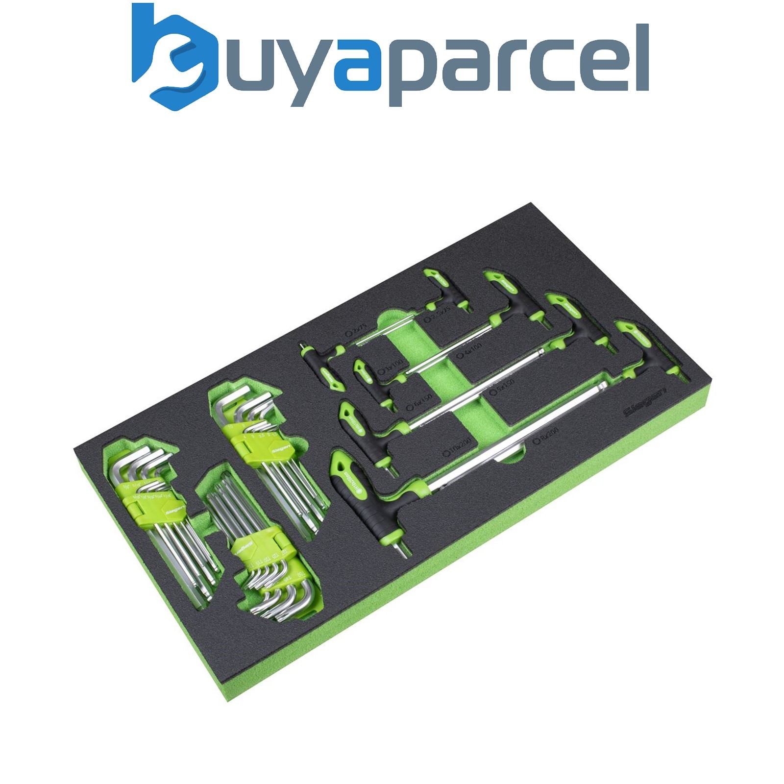 Sealey S01280 Siegen T-Handle & Standard Hex/TRX-Star* Key Set with Tool Tray 35