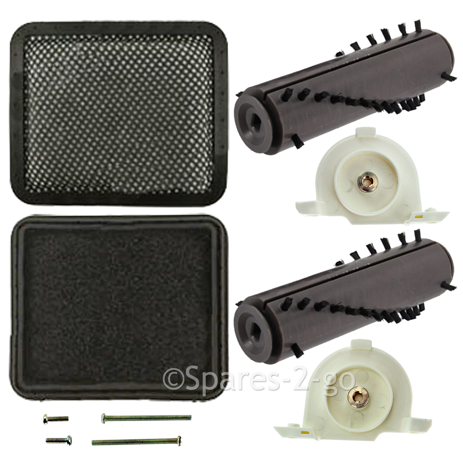 Filters + Brushroll + End Caps Kit for GTECH AirRam AR01 AR02 Cordless Vacuum