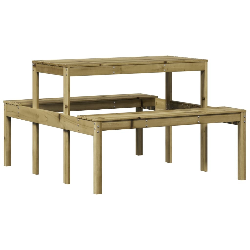 Picnic Table Outdoor Dining Garden Impregnated Wood Pine vidaXL