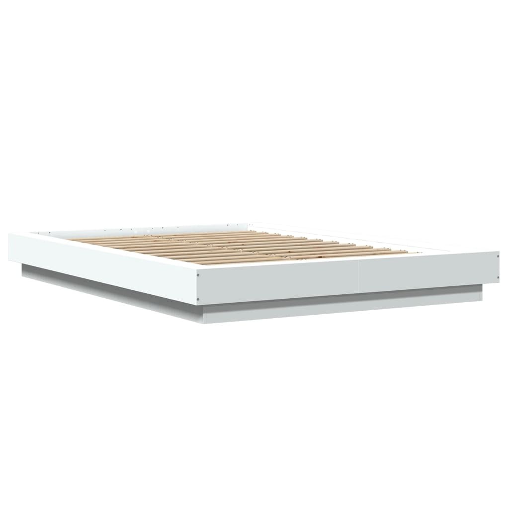 Bed Frame with LED Lights Home Base White 120x200cm Engineered Wood vidaXL