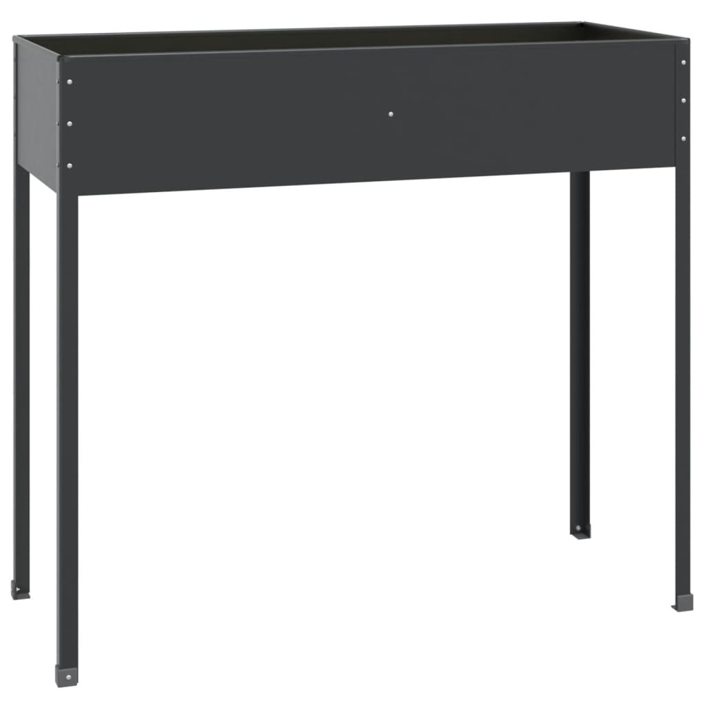 Garden Planter Anthracite 100.5x40.5x90 cm Galvanised Steel Raised Bed vidaXL