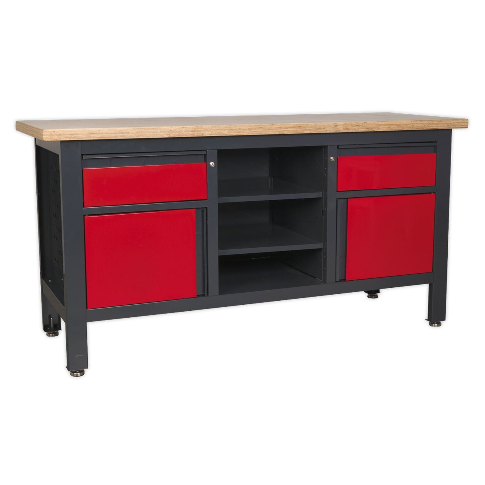 1x Sealey Workstation With 2 Drawers, 2 Cupboards & Open Storage - AP1905A