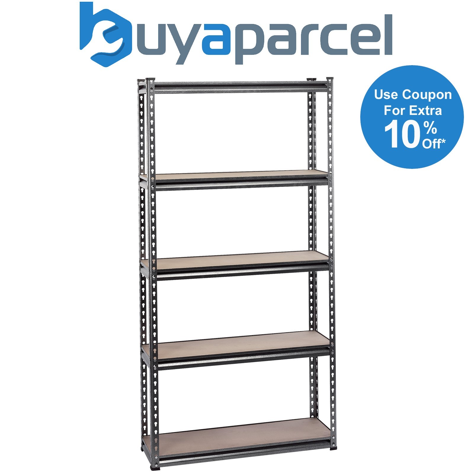 Draper 21659 Draper Expert Heavy Duty Steel Shelving Unit, 5 Shelves, L920 x W30