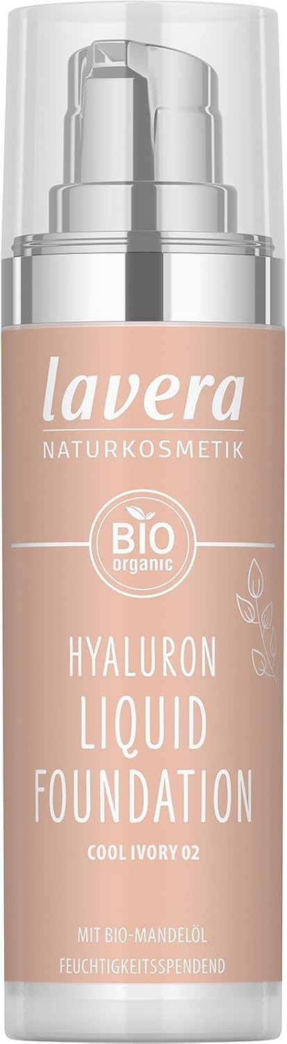 lavera Hyaluron Liquid Foundation - Cool Ivory 02 - natural cosmetics - Vegan -