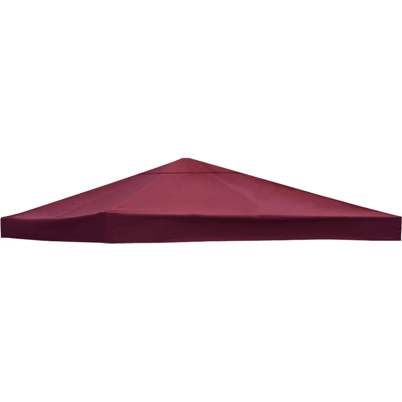 3x3m Garden Gazebo Top Cover Roof Replacement Tent Canopy Fabric 1-Tier Wine Red