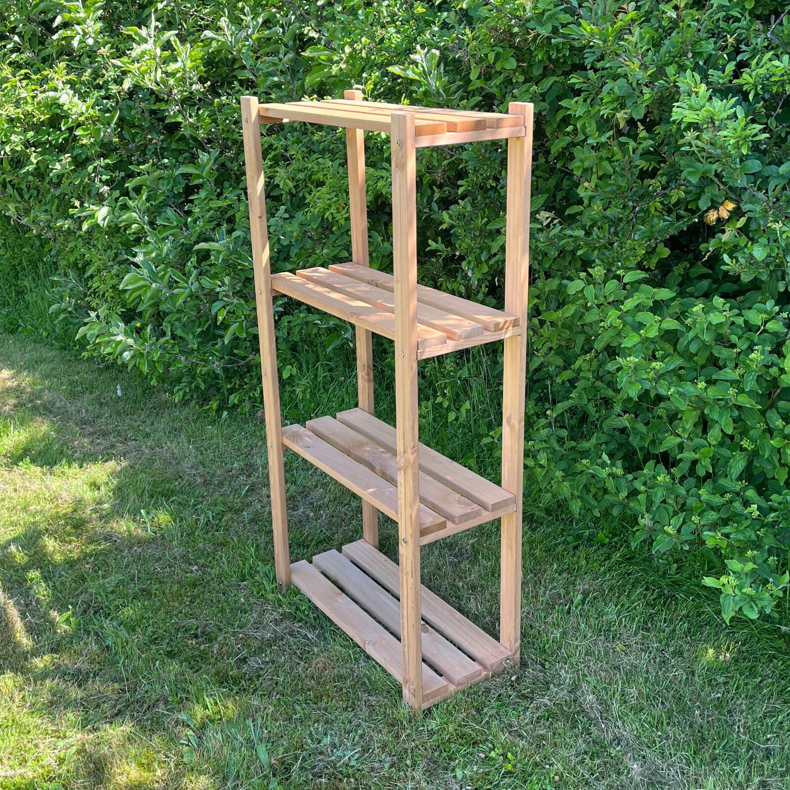 4 Tier Wooden Shelving Storage Rack for Greenhouse, Shed, Garage, Utility Room