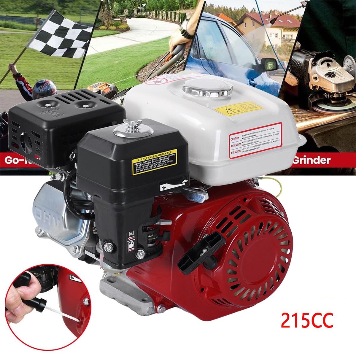 Petrol Fuel Gasoline Engine For Honda GX160 Replacement 7.5HP 215cc 4 Stroke