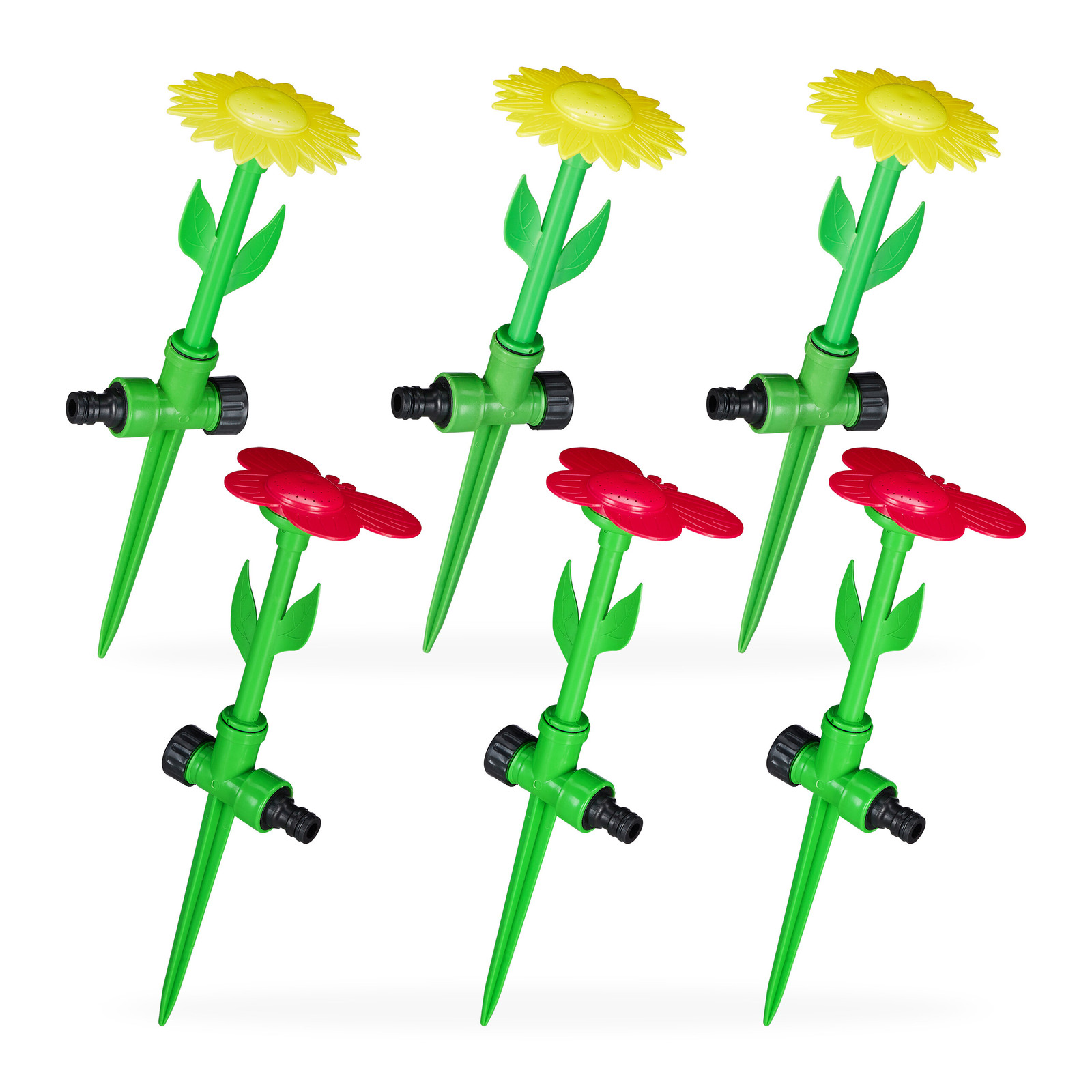 6x Sprinkler Heads Garden Water Irrigation Outdoor Plastic Flowers Ground Screw