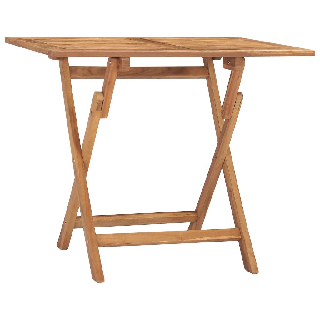 Solid Teak Wood Folding Dining Table Outdoor Furniture Dinner Desk vidaXL